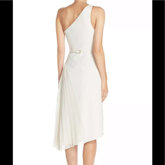 HALSTON HERITAGE Dress One-Shoulder Sz 10 - Picture 3 of 12